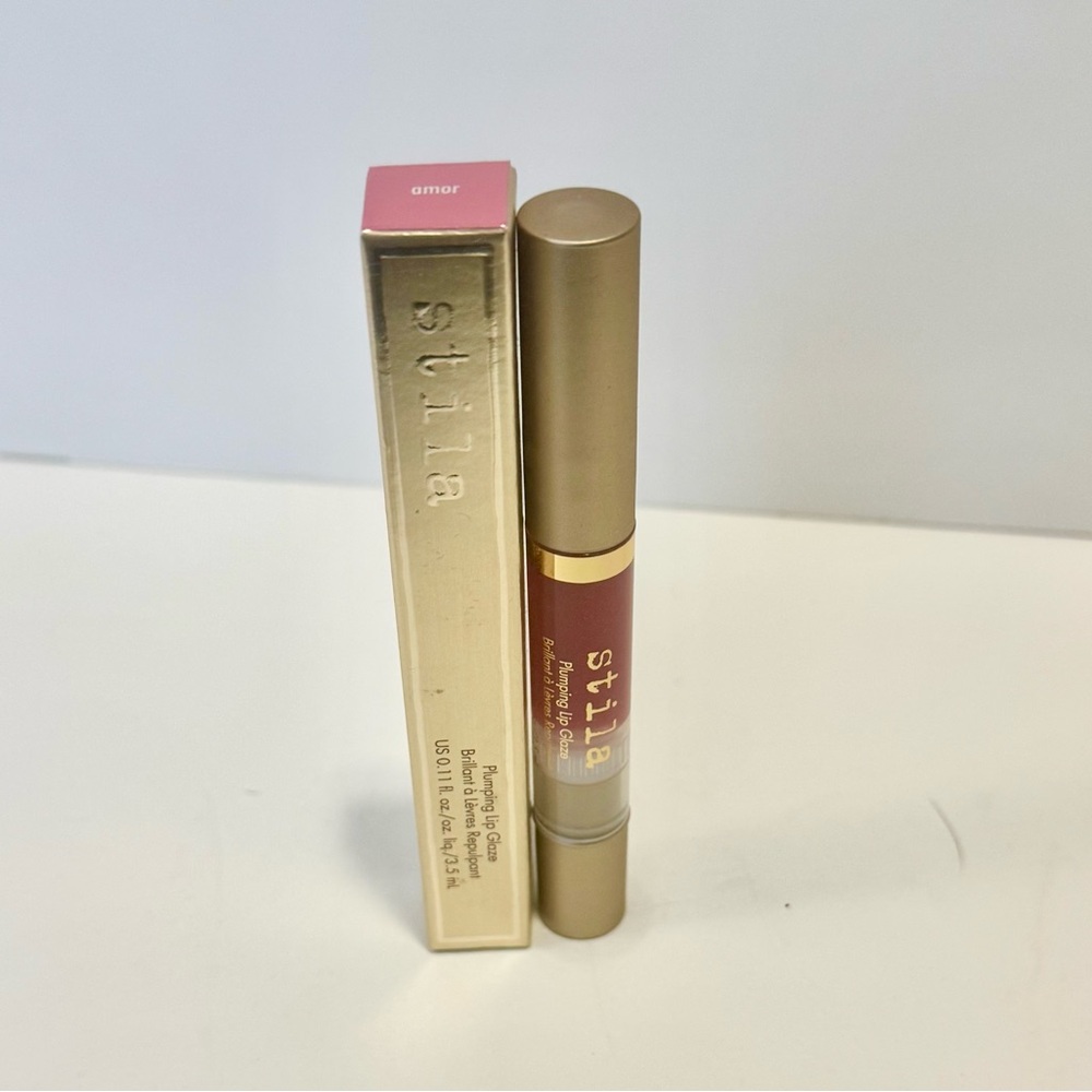 Stila Plumping Lip Glaze Amor (Red) Lip Gloss 0.11 oz Full Size New in Box